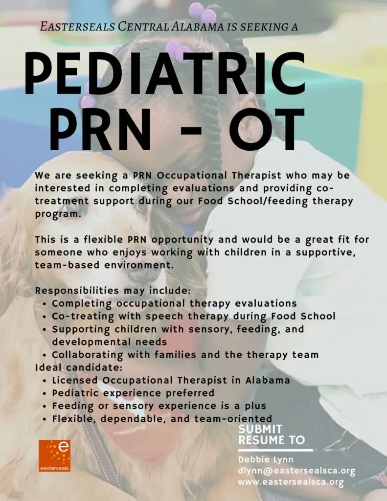Job Opportunity: Pediatric PRN - OT